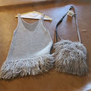 Brunello Cucinelli purse and shirt